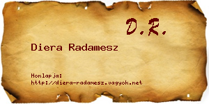 Diera Radamesz névjegykártya